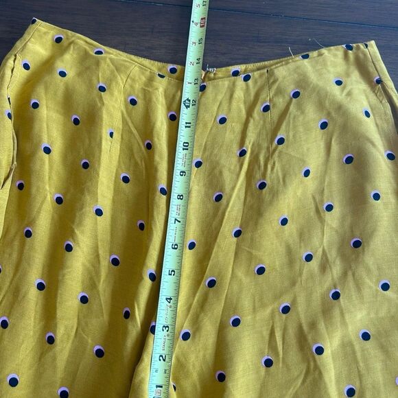 ASTR The Label Gold Print Polka Dot Wide Leg Viscose Pants Size Small - Picture 6 of 12